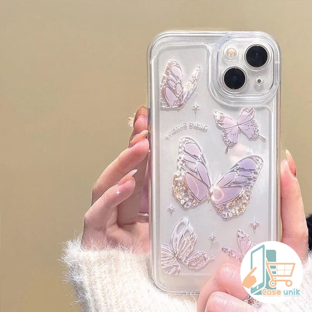 SS116 SOFTCASE TRANSPARAN MOTIF KUPU KUPU OPPO A57 2022 5G A17K A17 F11 RENO 8T 4G 4 5 4F F17 PRO 5F F19 PRO 6 PRO 7 8 7Z A96 A57 A39 A57 2022  A77S CS4907