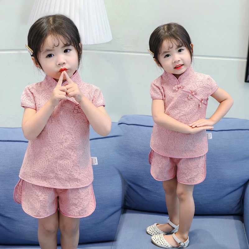 Setelan Cheongsam Anak Perempuan MULAN Pakaian Tahun Baru Imlek Qipao Anak Import