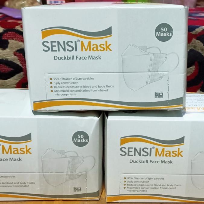Masker sensi duckbill 1 dus isi 50 pcs t-damarshop10 dijamin