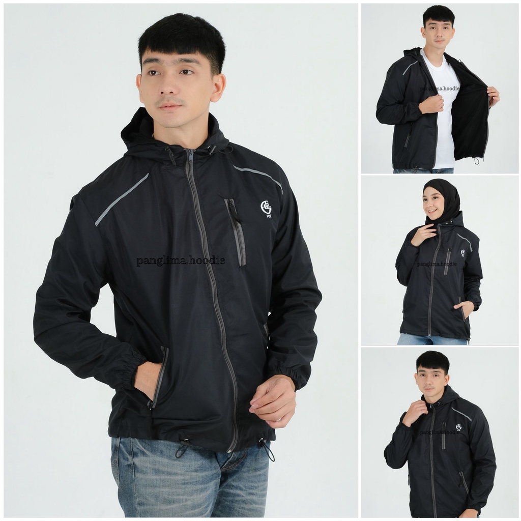 Jaket pria IKC 002 distro cbr six Bandung hoodie dua sisi bolak balik keren grosir pakaian pria H0D7