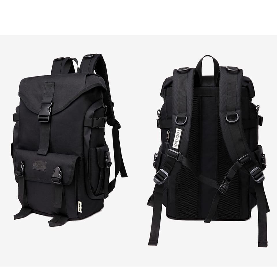 BACKPACK TAS RANSEL HITAM TRAVEL RENANG UNTUK BAJU SEKOLAH KERJA KULIAH PRIA WANITA COWOK CEWEK TERJANGKAU KEREN KEKINIAN