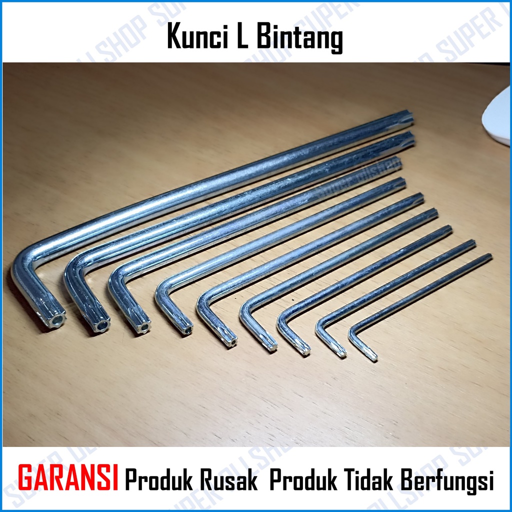 Kunci L Panjang Ujung Bintang Extra Long 1 Set 9 PCS Hex Key Wrench Long Star Murah