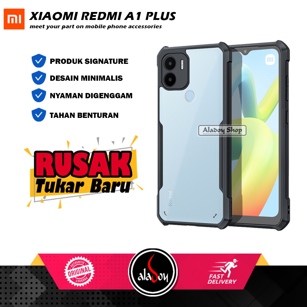 Case Xiaomi Redmi A1 Plus Armor Shield Shockproof Airbag Transparent Premium Softcase
