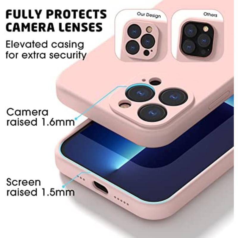 Soft Case Pelindung Lensa Kamera Bahan Silikon Cair Tahan Banting Anti Gores Untuk iPhone 14 Pro Max Plus 14 13 12 Pro Max