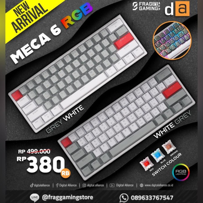 DIGITAL ALLIANCE DA MECA 6 / MECA6 RGB MINI GAMING MECHANICAL KEYBOARD