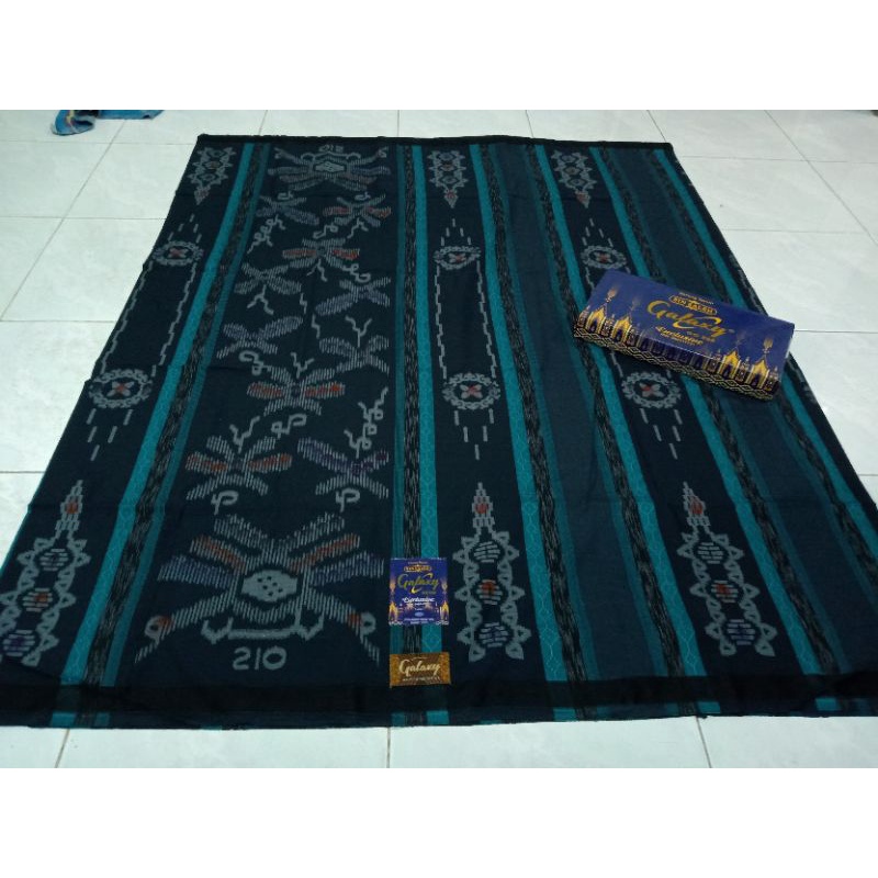 SARUNG TENUN Hitam  BIN SALEH MOTIF Ketjubung Lamiri Donggala TUMPAL KEMBANG TERBARU Bahan Adem nyam