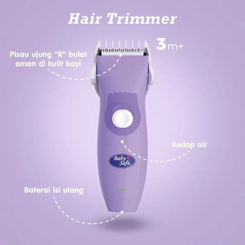 Alat Pencukur Rambut Baby Safe Hair Trimmer HT001 Bayi &amp; Anak