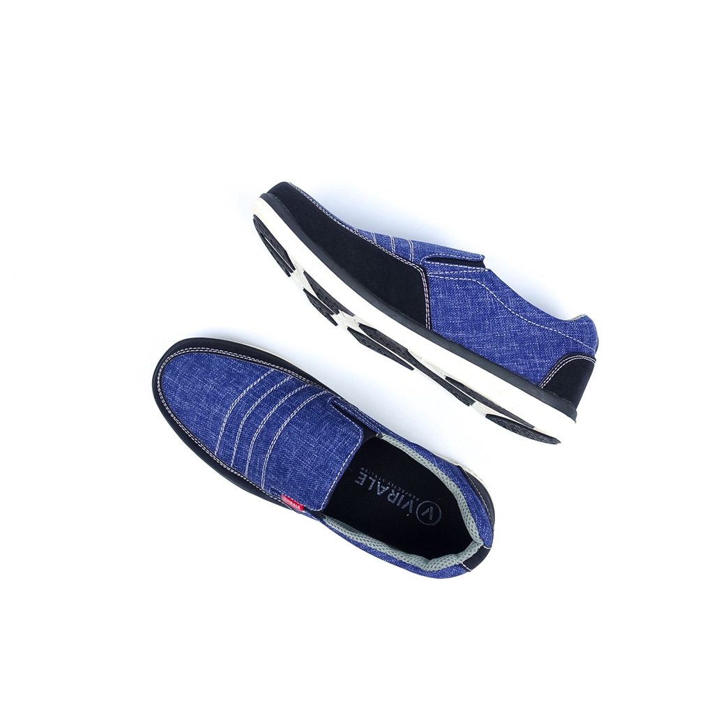 Sepatu Slip On Pria Formal Casual Terbaru AI 01 NAVY