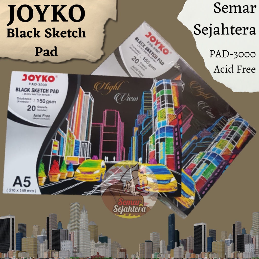 

[PCS] BLACK SKETCH PAD / BUKU SKETSA HITAM JOYKO PAD-3000 ISI 20 LEMBAR*