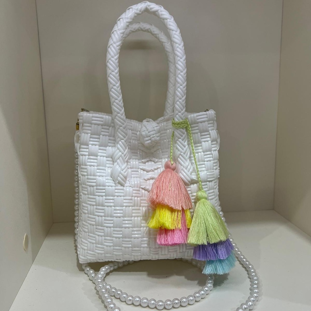 (TANPA ACCESORIES) Imut Bag Tas Jali Tas Jaly Tas Anyaman Plastik Premium Warna Pastel