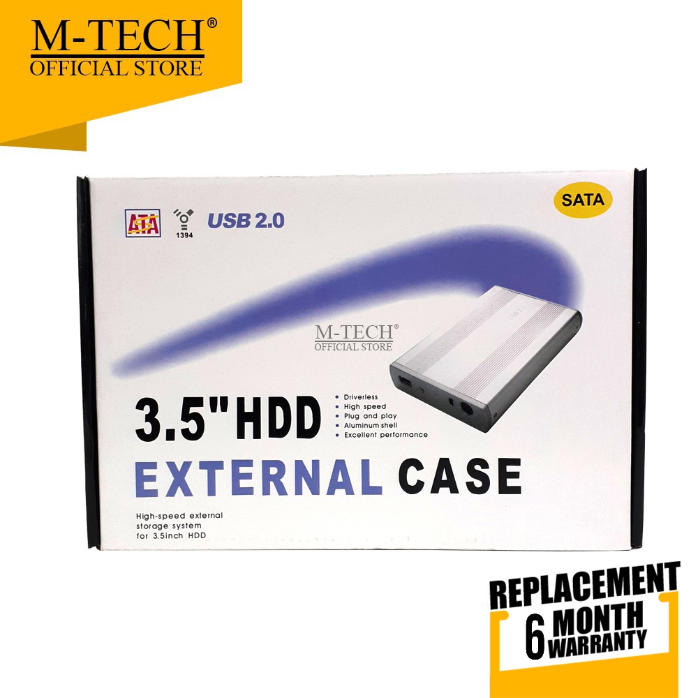 M-TECH ORIGINAL Casing Harddisk Eksternal SATA 3.5&quot; HDD Usb 2.0 External case SATA