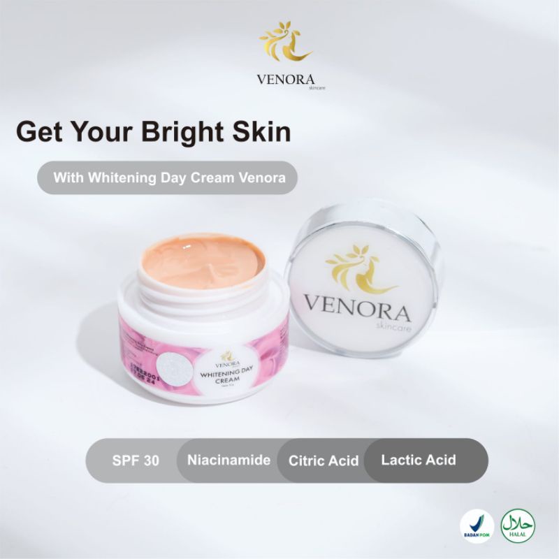 [READY] DAY CREAM VENORA CREAM SIANG BIKIN GLOWING BISA MELINDUNGI DARI GEJALA FLEK HITAM MENGOBATI FLEK BOPENG DAN KULIT KUSAM