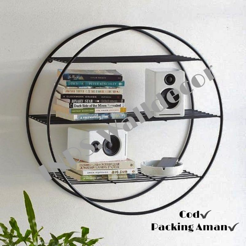 Rak Ambalan Besi / Rak Tempel Dinding Serbaguna / Rak Tempel Dinding