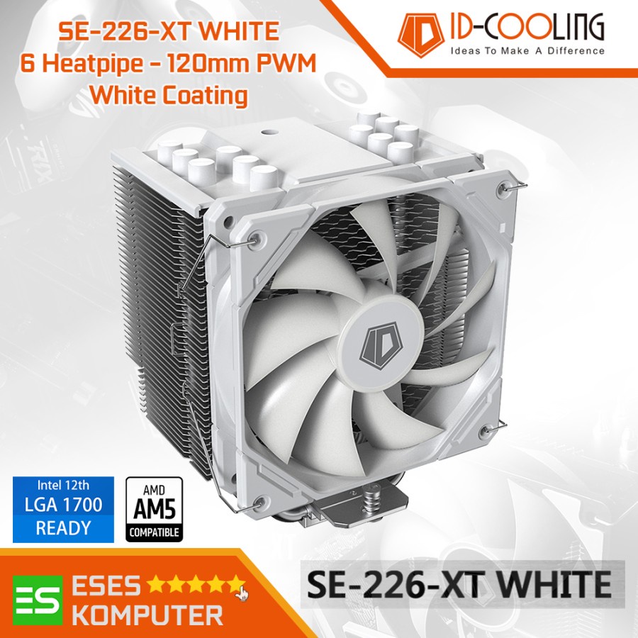 ID-COOLING SE-226-XT WHITE | 120MM AIR CPU Cooler HSF Intel / AMD