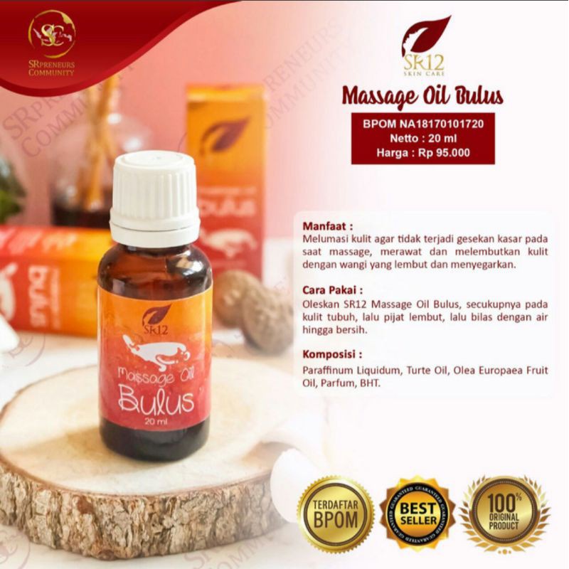 Minyak Bulus SR12 Original Massage Oil Bulus Murni Obat Gatal Kulit BPOM SR12 Pengencang Payudara Treatment Kulit Wajah Dan Tubuh