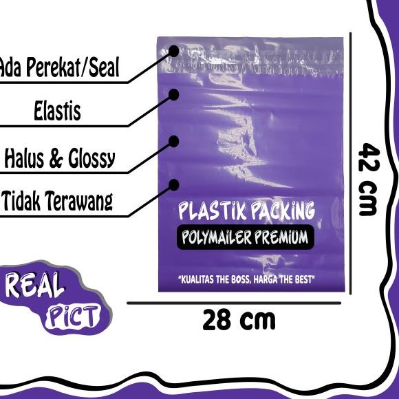 

UNGU LILAC PREM 28x42 ISI ±100 POLYMAILER TEBAL GLOSSY HALUS