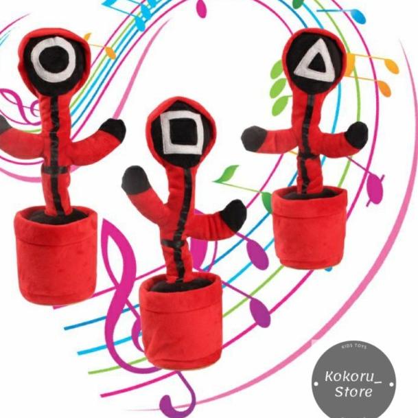 Cactus Dancing Doll Talking SQUID GAME Mainan Kaktus Menari Bicara