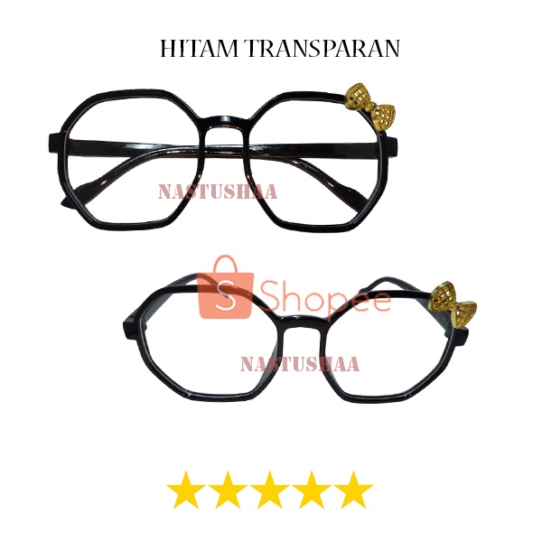 Kacamata Hitam Anak Lensa Anti Sinar UV Frame Hexagonal Gaya Retro Kacamata Fashion Kids Variasi Pita NOCASE