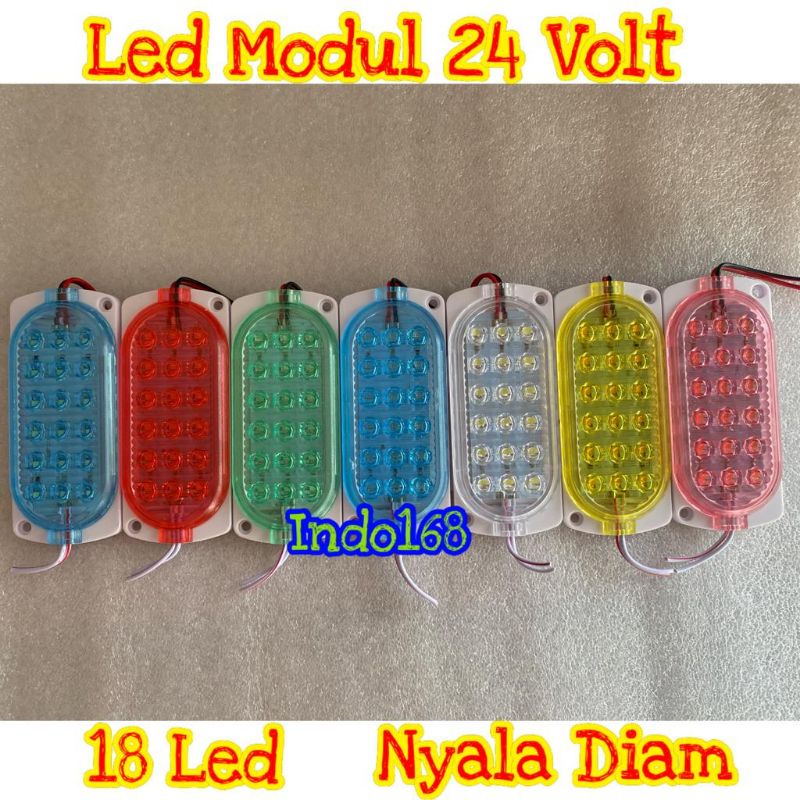 Lampu Led Modul Kolong Truk Bis 24 Volt Nyala Diam 18 LED