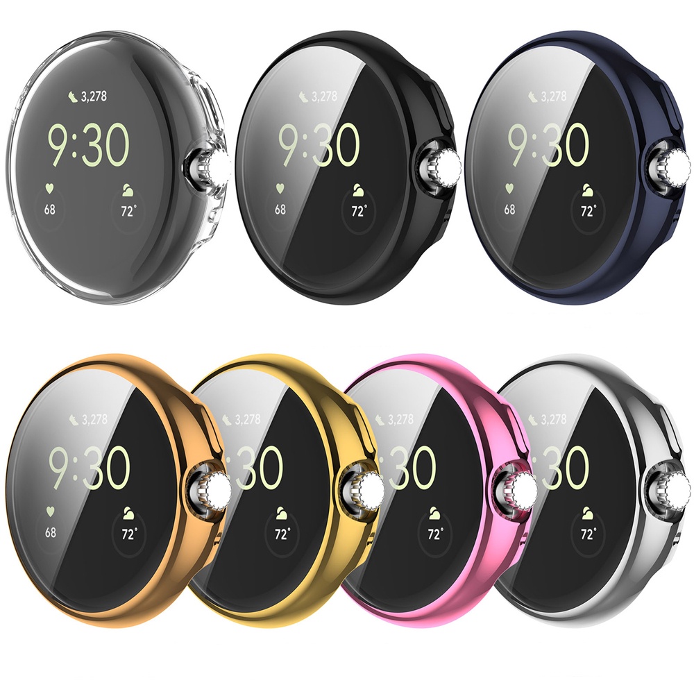 Pelindung Layar Smartwatch Google Pixel Full Cover Bahan TPU Tahan Gores