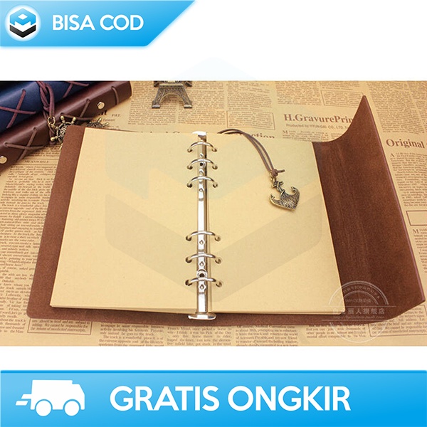 BINDER AESTHETIC DAILY NOTEBOOK DESIGN RETRO BUKU HARIAN UNIK 70 SHEET