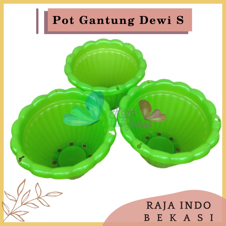 LUSINAN Pot Gantung Dewi S Putih Hitam Merah BataTerracota Terracotta Merah Coklat Biru Hijau Kuning Pot Gantung Renda 20 Putih Pot Bunga Gantung Murah Grosir Unik Plastik Putih