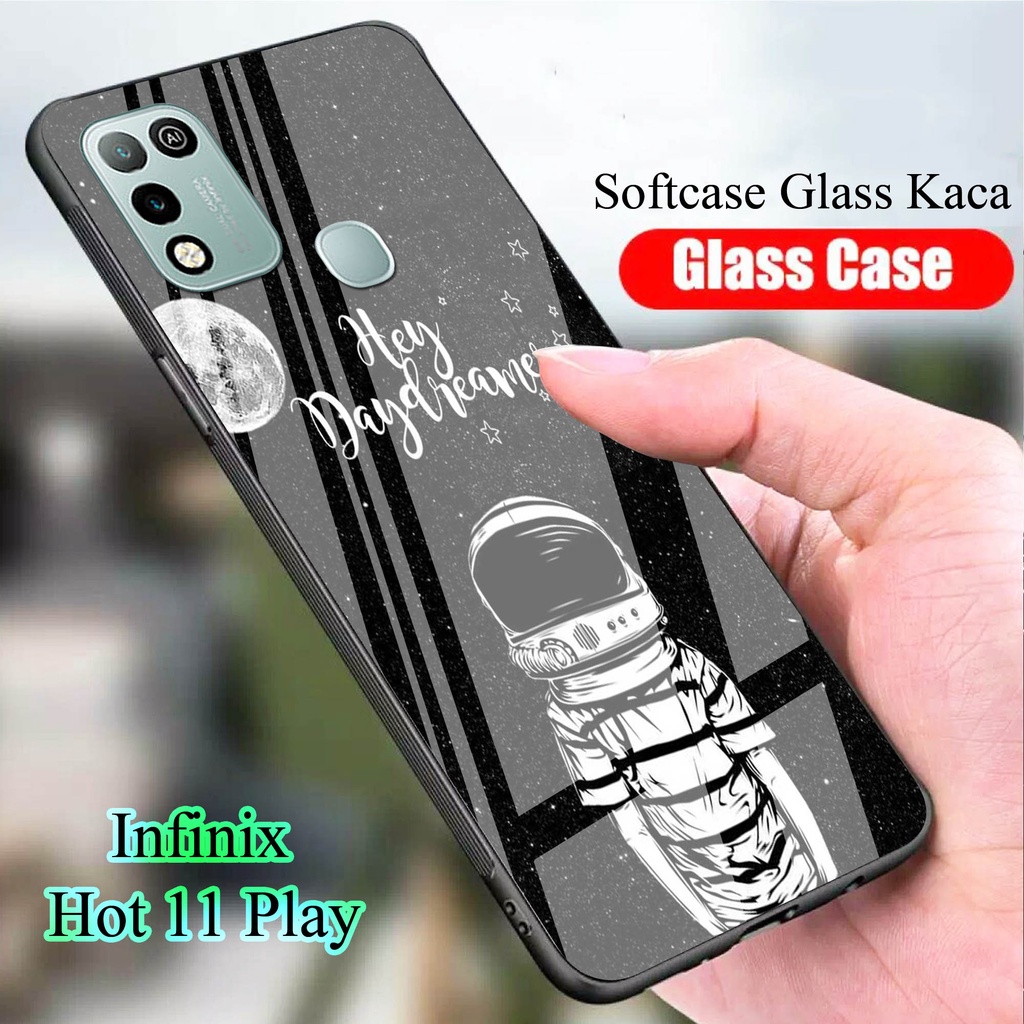 Softcase Glass Kaca for INFINIX HOT 11 PLAY - Case Handphone  INFINIX HOT 11 PLAY [T29]