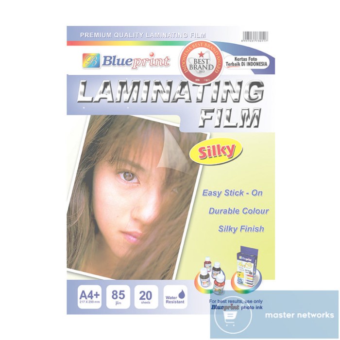 

Blueprint BP-SFA485 Laminating Silky Film A4 20 Lembar