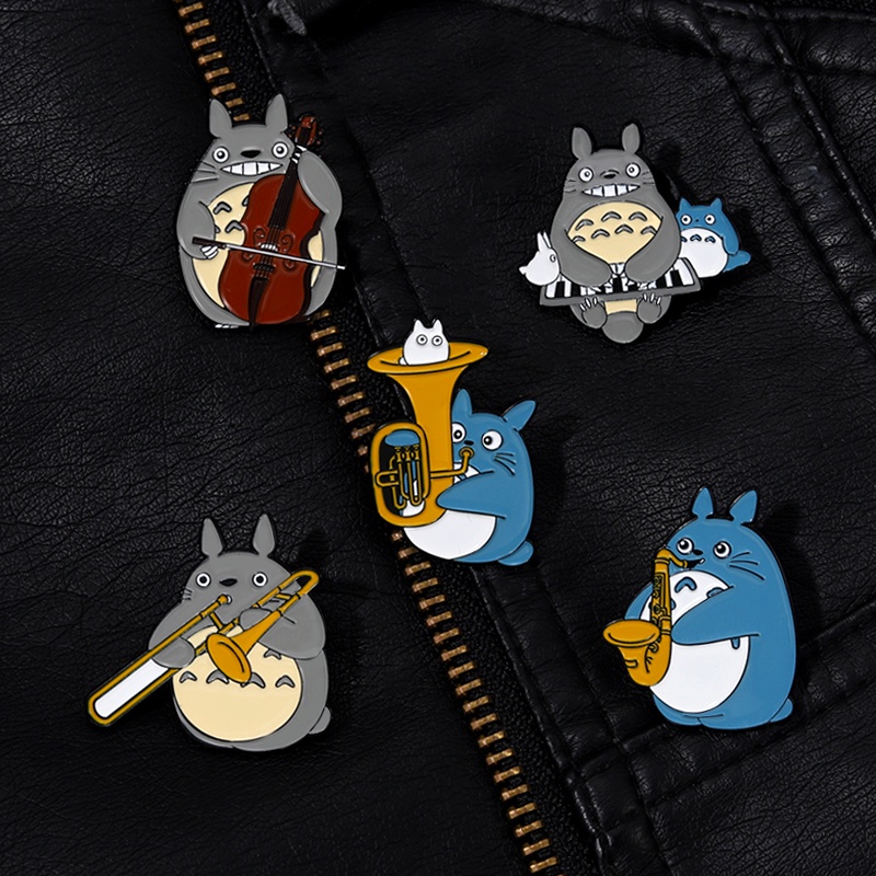 Bros Pin Enamel Desain Kartun Anime Totoro Untuk Anak