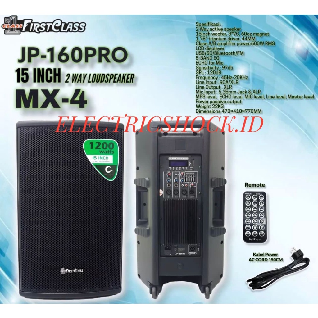 SPEAKER AKTIF FIRST CLASS JP160PRO MX4 / FIRSTCLASS JP 160 PRO MX4