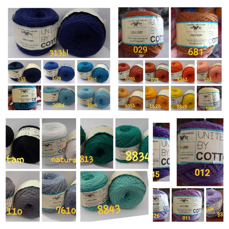 benang rajut jala/doily yarn united