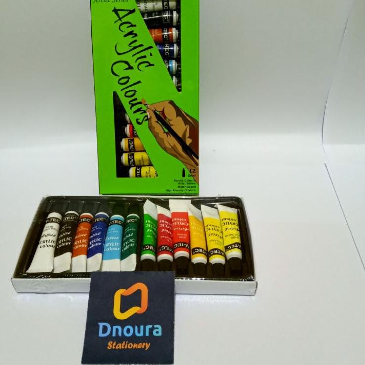 

㊓ SATU SET ( 12 WARNA ) Cat Akrilik Cat Acrylic V-Tec 6Ml ㆆ