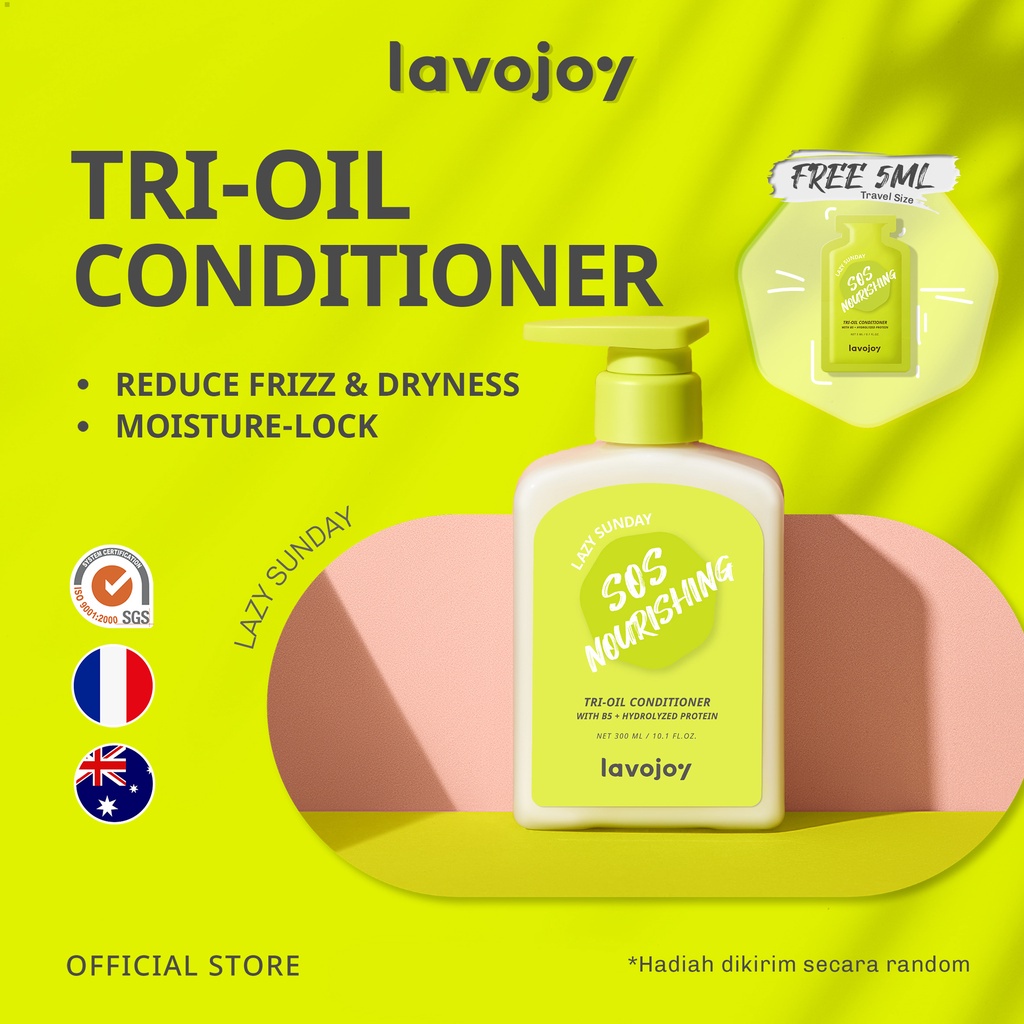 ⭐️ Beauty Expert ⭐️ LVJ lavojoy SOS Nourishing Conditioner Lazy Sunday | Hair Care | Conditioner | Citric Acid | Perawatan Rambut Rusak