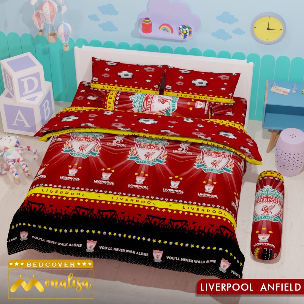 Monalisa Premium BedCover SET Sprei Uk 160/180 - Liverpool Anfield
