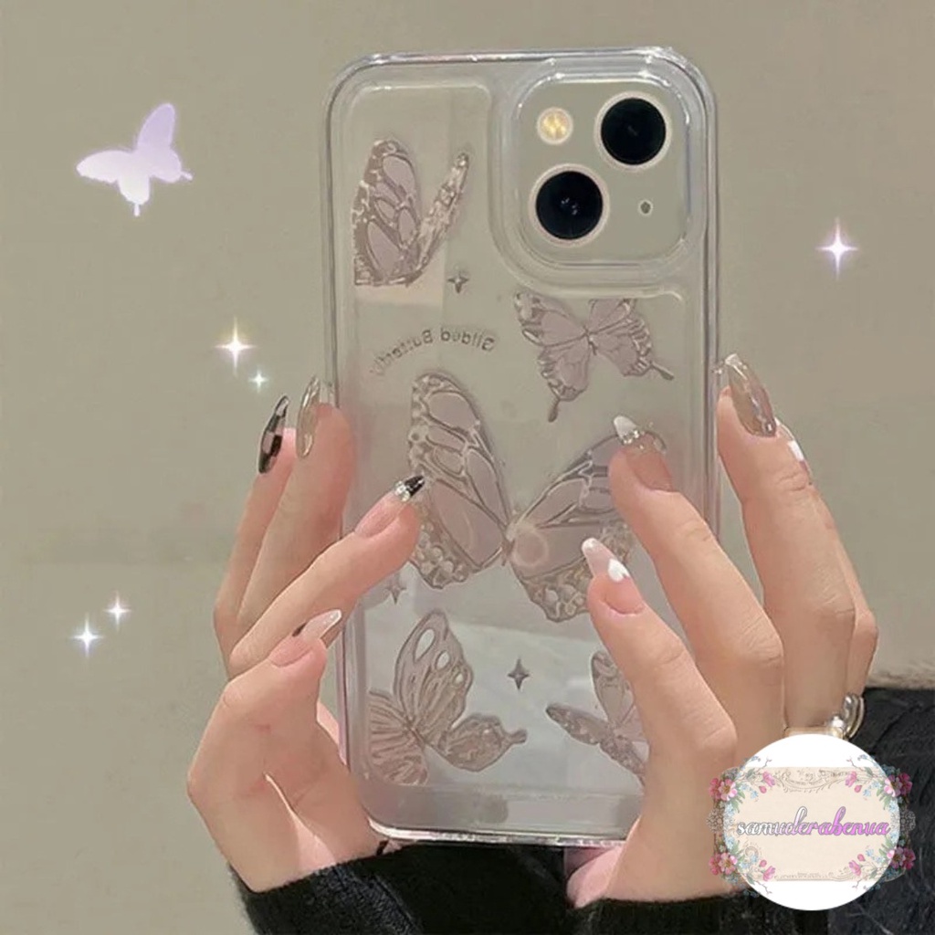 SS116 SOFTCASE TRANSPARAN MOTIF KUPU KUPU OPPO RENO 8T 4 5 4F F17 PRO 5F F19 6 PRO 7 5G 7 4G 8 4G 7Z A96 5G A57 A39 A57 A77S SB4402