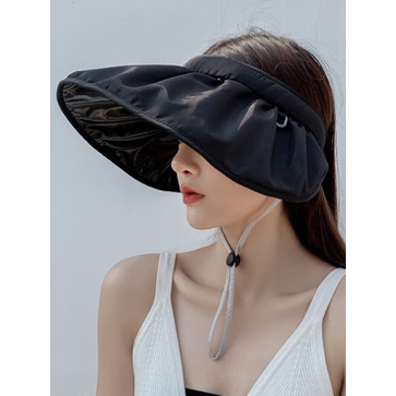 Topi Pantai Bisa Dilipat Jadi Bando / Topi Unik Wanita / Topi Wanita Pelindung Sinar UV
