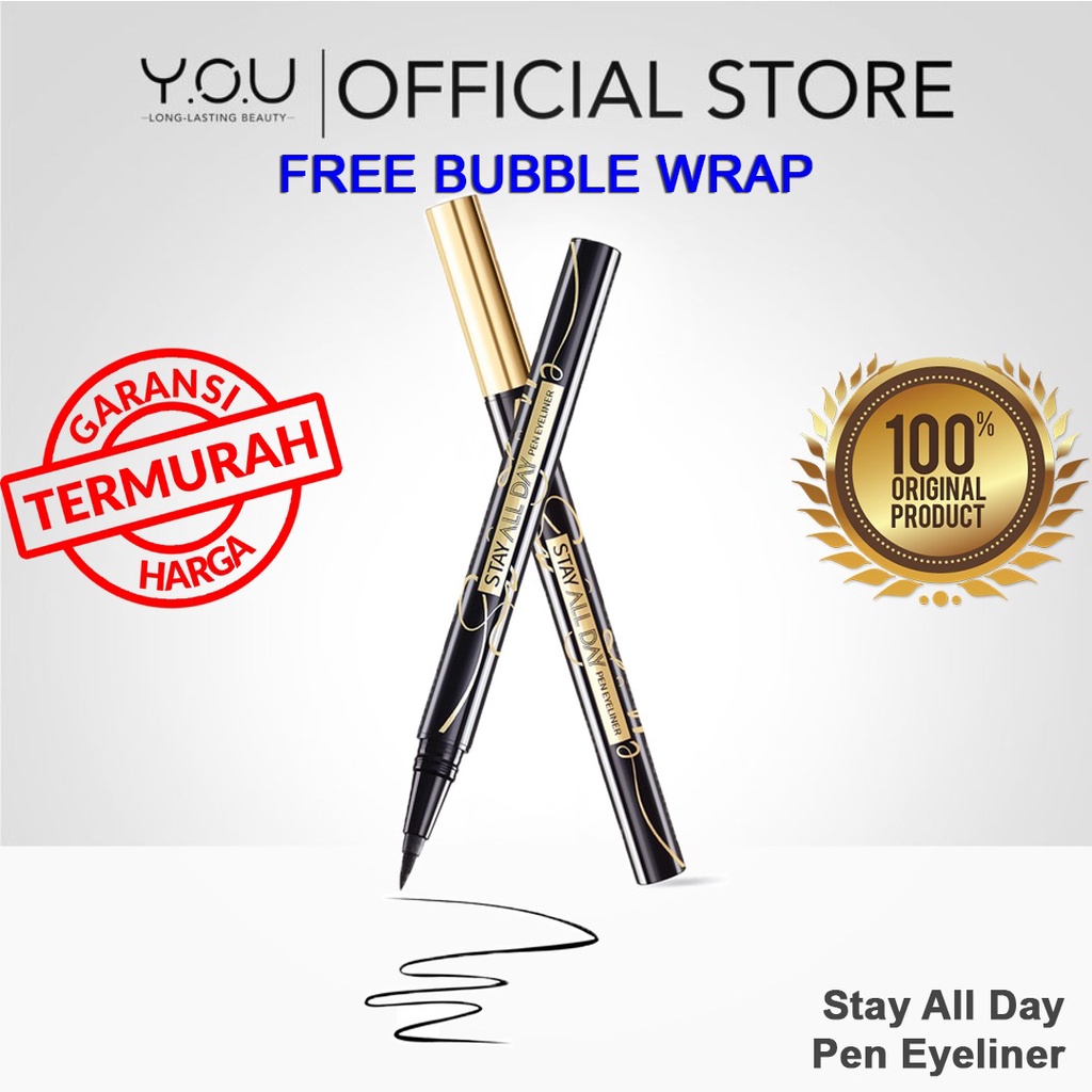 YOU Stay All Day Pen Eyeliner pensil [Waterproof | Tahan Hingga 24 Jam