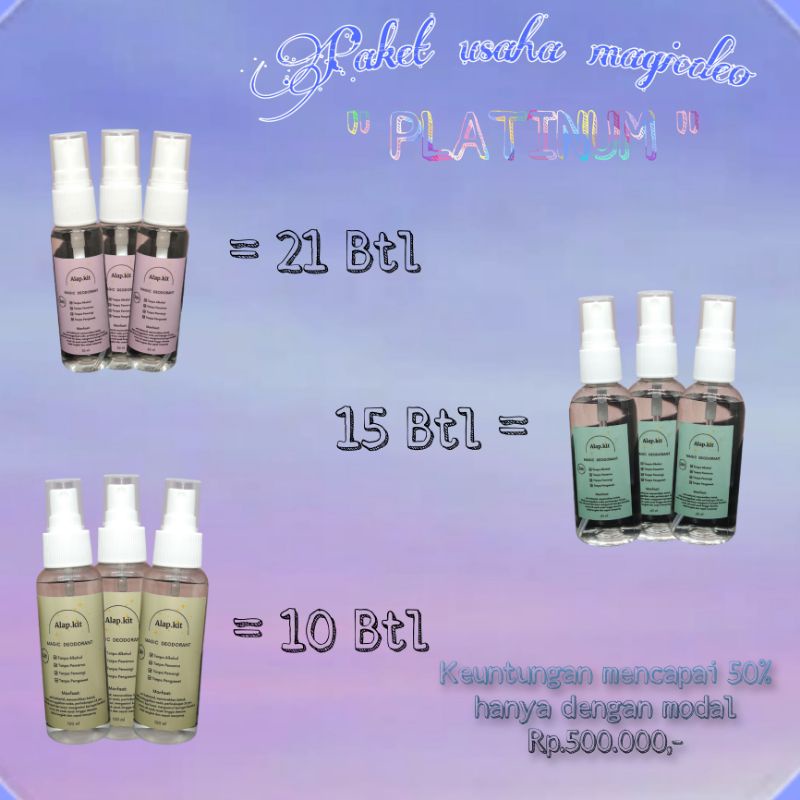 paket Usaha Magic Deodoran herbal spray