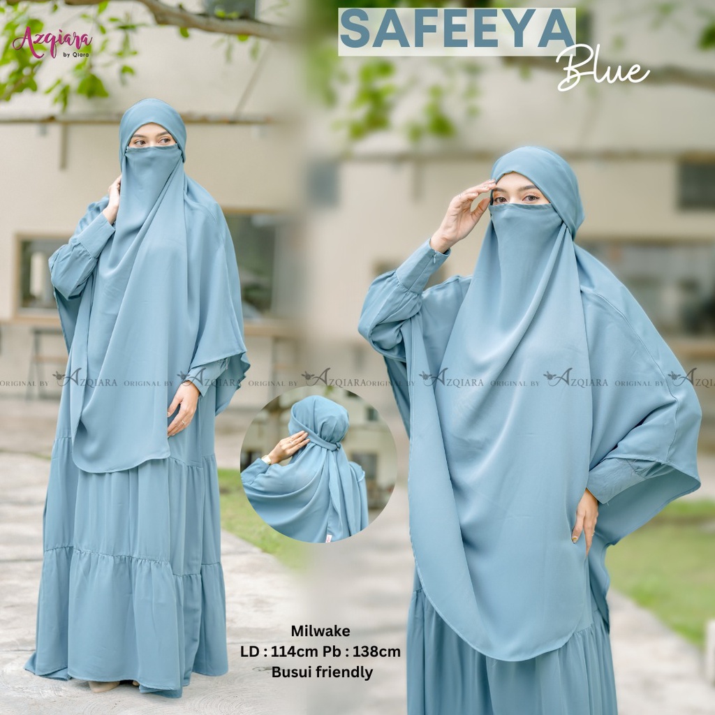 Safeeya Gamis Muslim Cadar Syari Original Produk By Azqiara