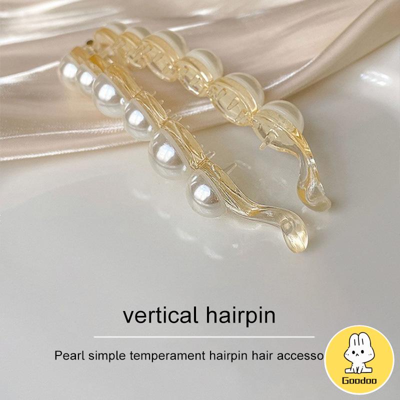 Jepit Rambut Pisang 10.5cm Mutiara Kristal Jepitan Ponytail  Salon Banana Ponytail Hair Claw Clips -Doo