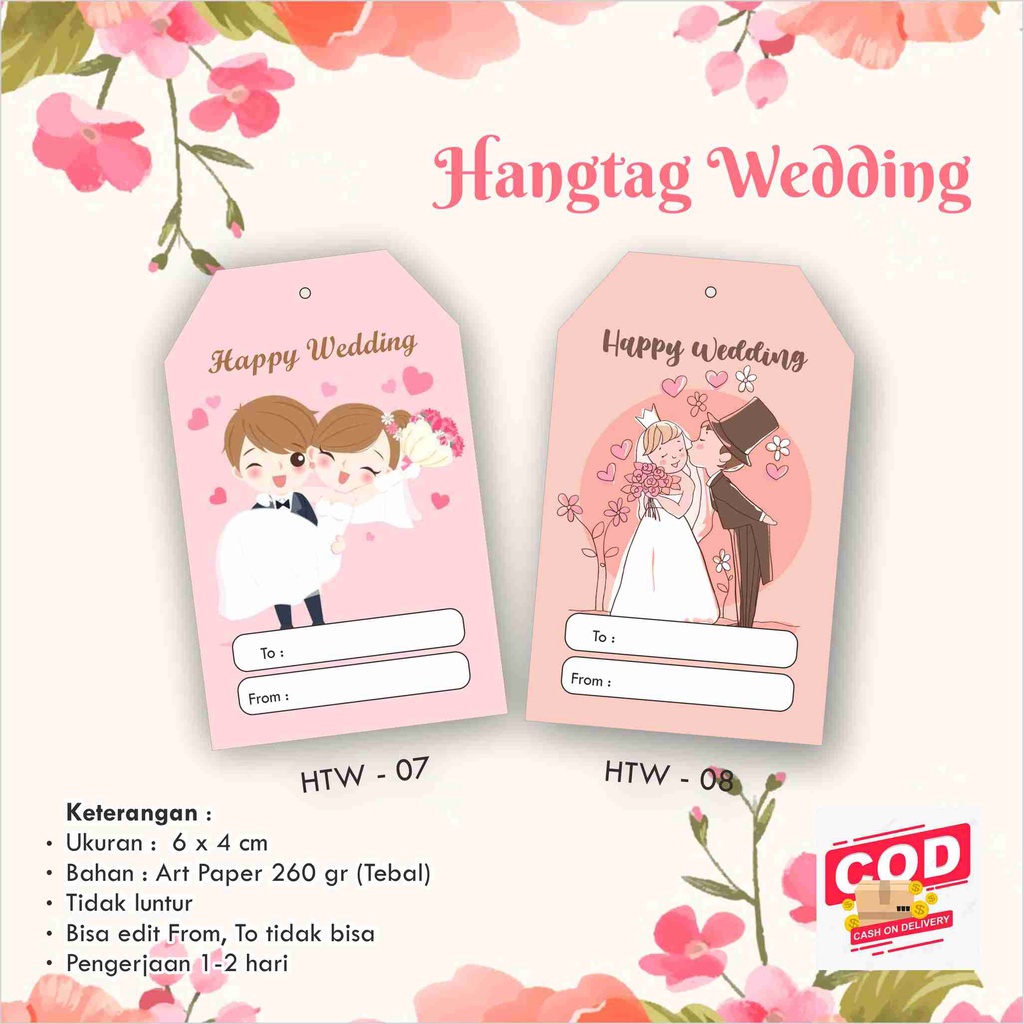 

Hangtag Wedding / Pernikahan / Souvenir Wedding / Tag wedding / Nikah