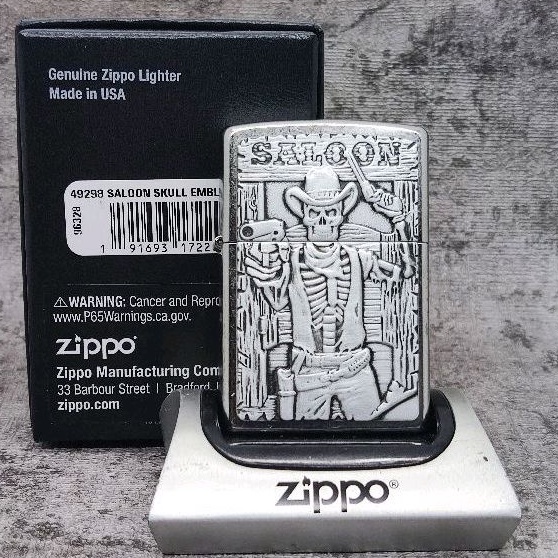 Zippo 49298 Skull Saloon Original