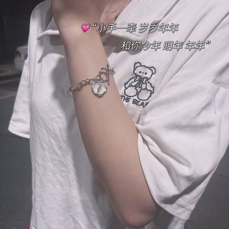 Kalung Rantai Liontin Hati Warna Silver Untuk Wanita