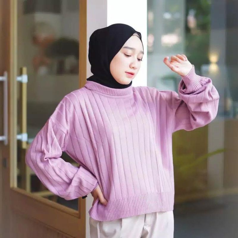 SWEATER RAJUT WANITA - VIBE TURTLE KNIT SWEATER