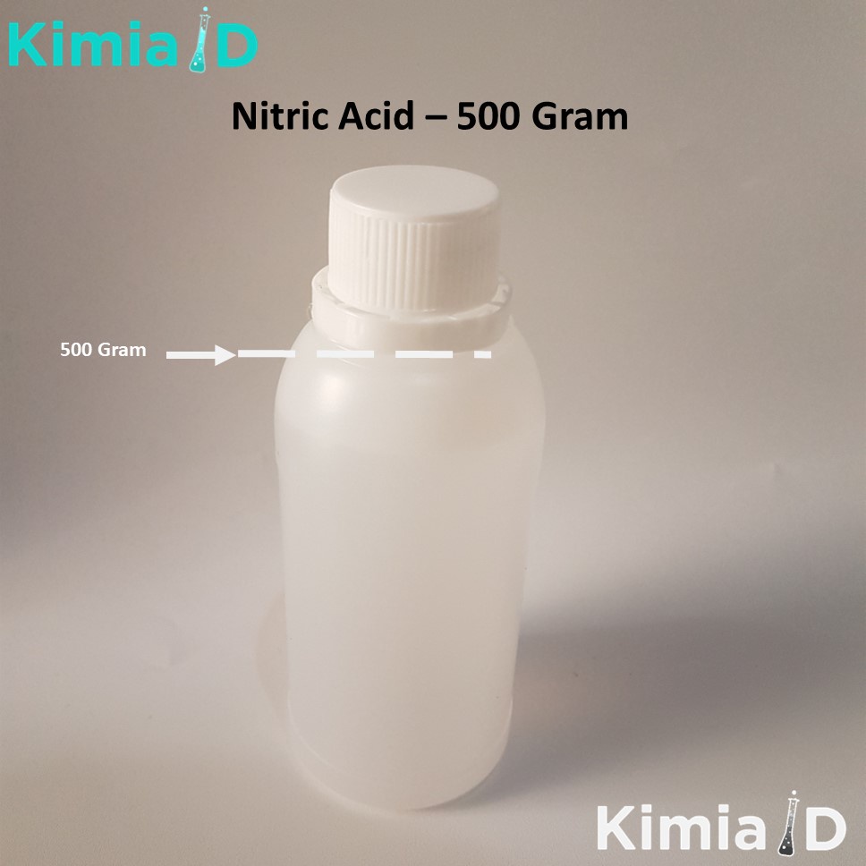 Nitric 500 Gram Nitric 68% Nitrat Cairan Pencuci Emas HNO3 500 Gram Pembersih Chrome 500 Gram Pembersih Krum 500 Gram