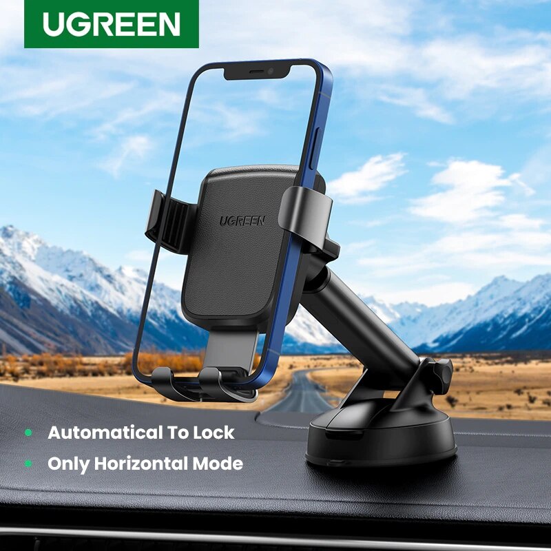 Ugreen Stand Holder Handphone Gravitasi Dengan Kop Perekat Untuk Aksesoris Mobil