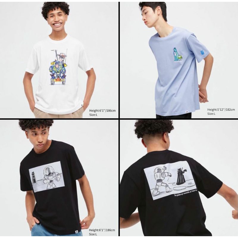 Kaos UNIQLO UT x Pixar Graphic Print (3 Models)