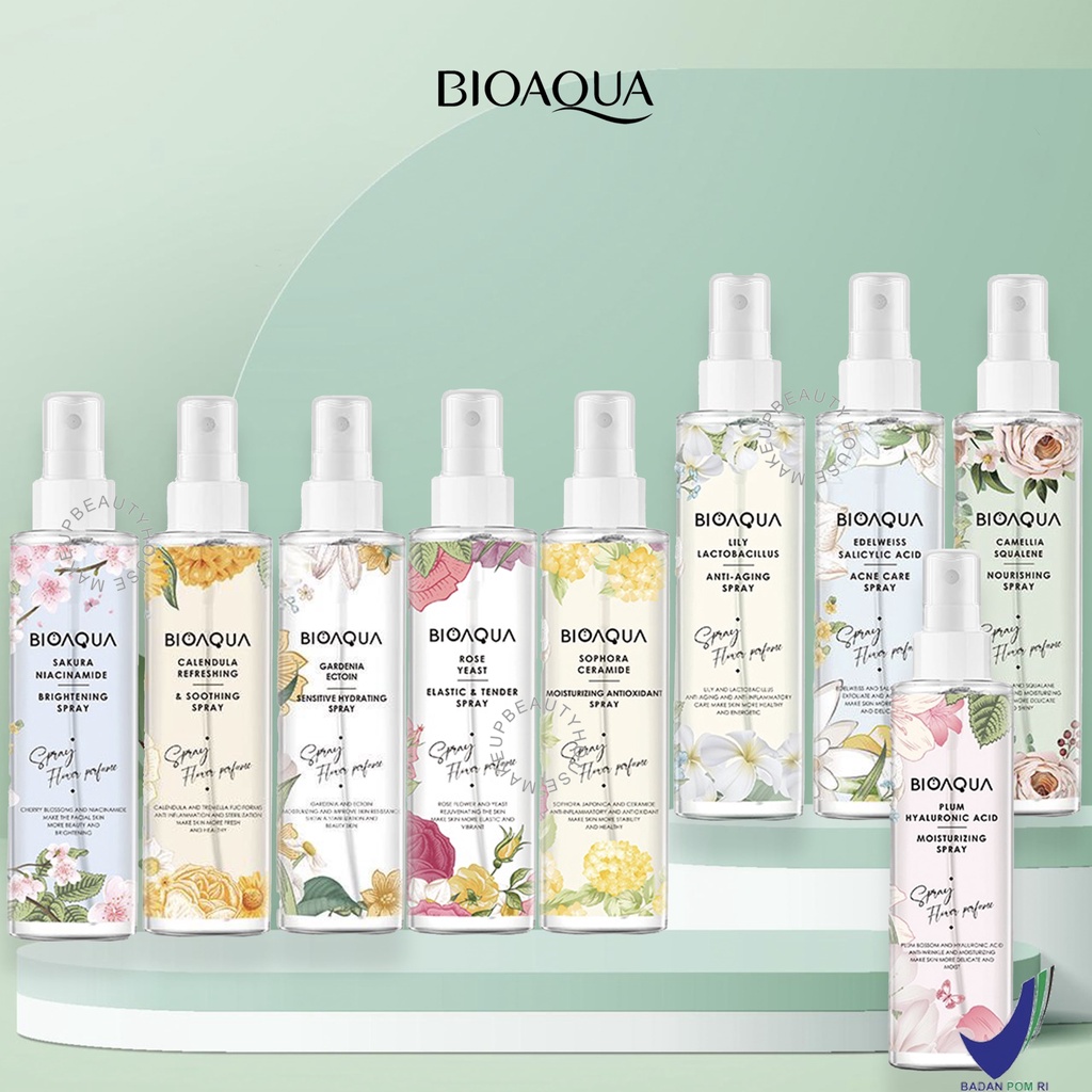 BIOAQUA FACE MIST SPRAY FLOWER PARFUME WAJAH PORTABLE 150ML - SETTING SPRAY BIO AQUA