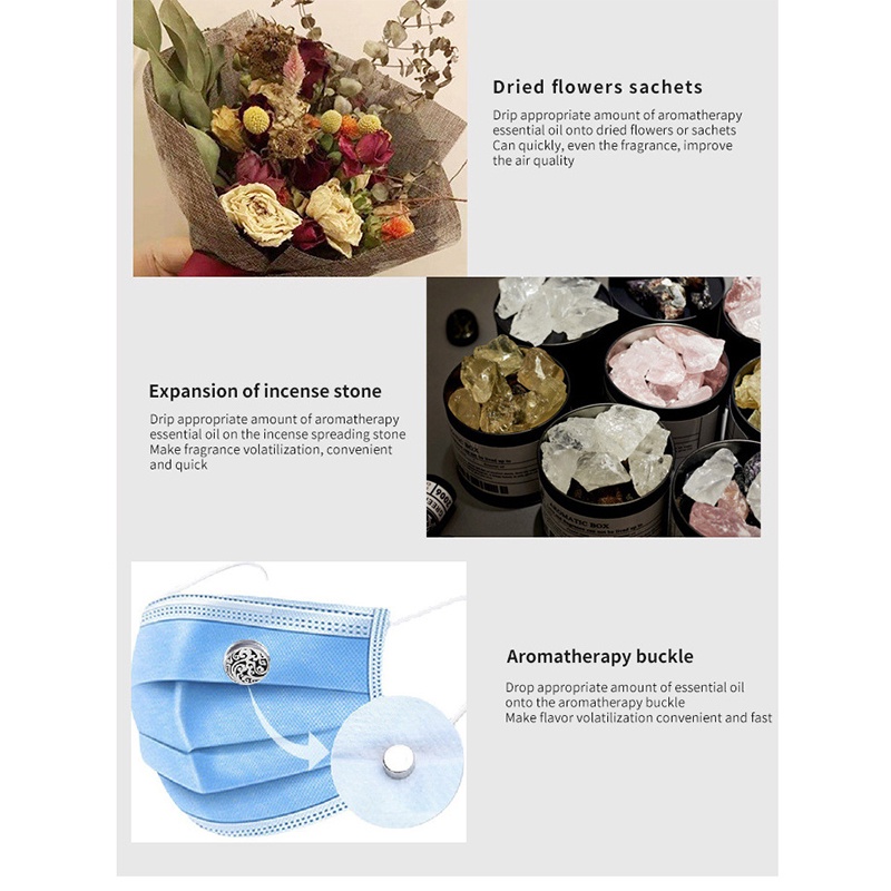 10ml Essential Oil Aromatherapy Humidifier Fragrance Diffuser Aromaterapi- Aromatherapy - untuk Diffuser humidifier mobil Portable pengharum ruangan Essential oil Difuser aromatherapy Reed hampers safe care