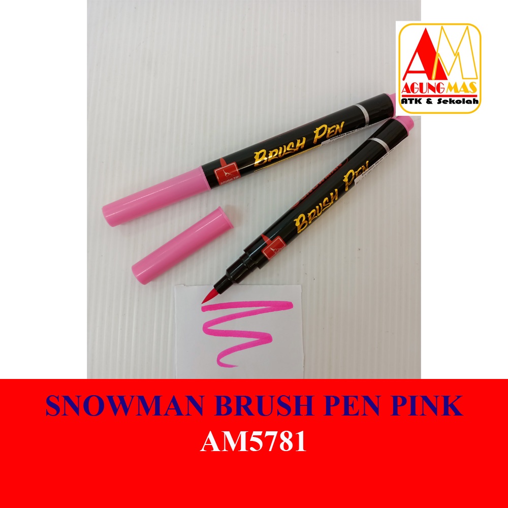 

SNOWMAN BRUSH PEN PINK